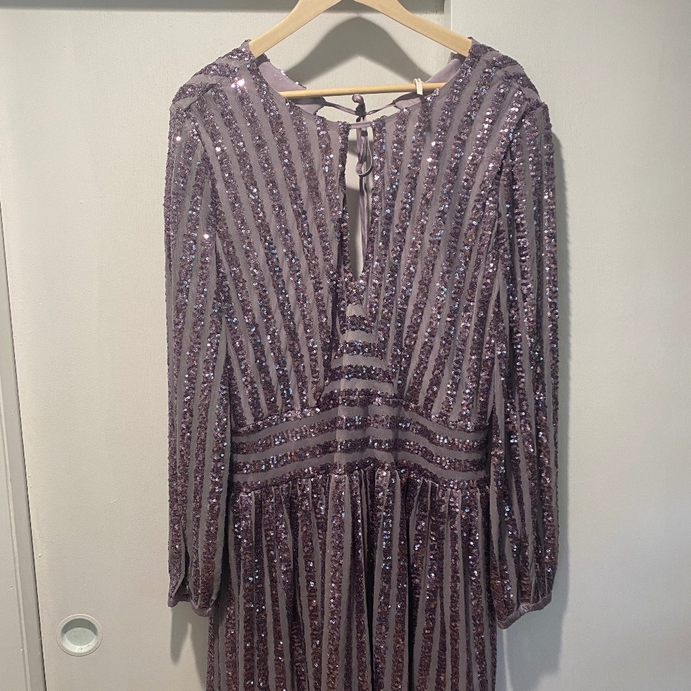 Purple sequins Anthropologie Dress